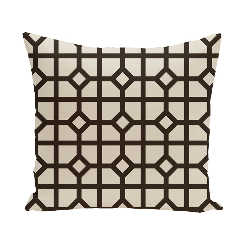 Housse de coussin carré et insert, 20 po X 20 po, Brun foncé