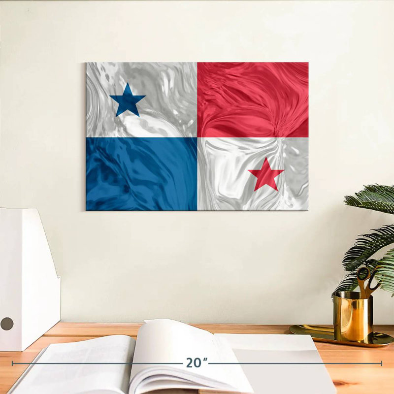 Optical Illusion Panama Flag, 8" H x 12" W