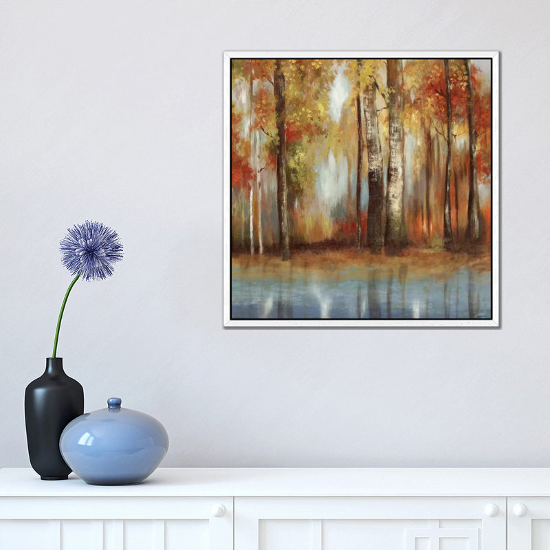 Soft Light II 1 Piece Painting on Canvas, 45.72 cm H x 45.72 cm W, White Framed Canvas