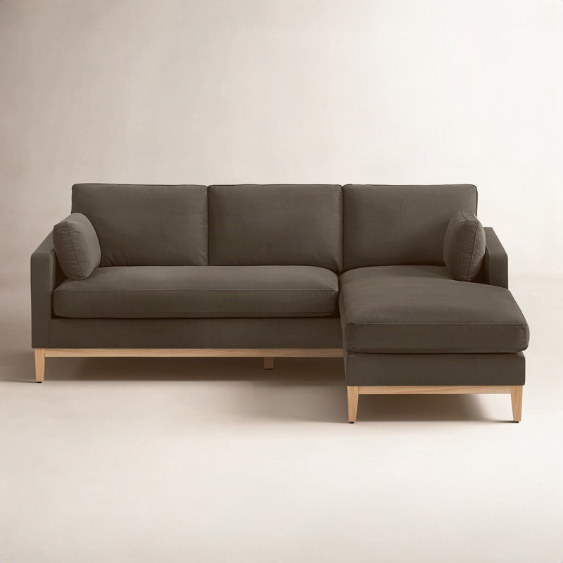 Canapé modulaire en L Pierre, Espresso Velvet