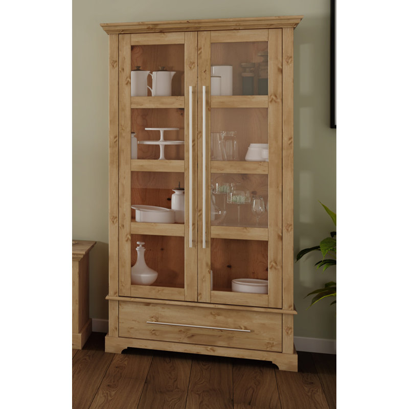 Texian Display Cabinet, Brown Oil