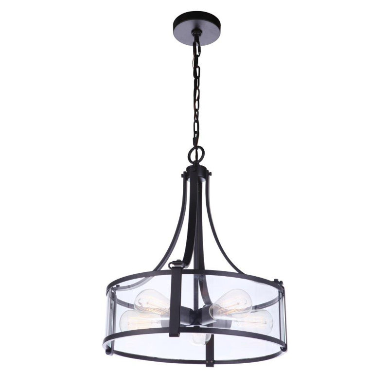 Luminaire suspendu tambour 5 lumières Antonine, Dos plat