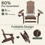 Chaise Adirondack pliante rouge en plastique HDPE résistant aux intempéries avec porte-gobelet pour patio et jardin (lot de 2)-1177021017-1185128991