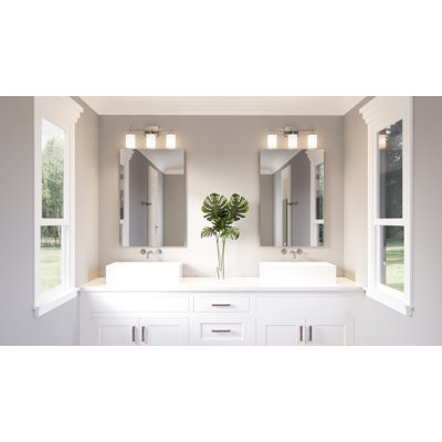 3-Light Dimmable Steel Vanity Light