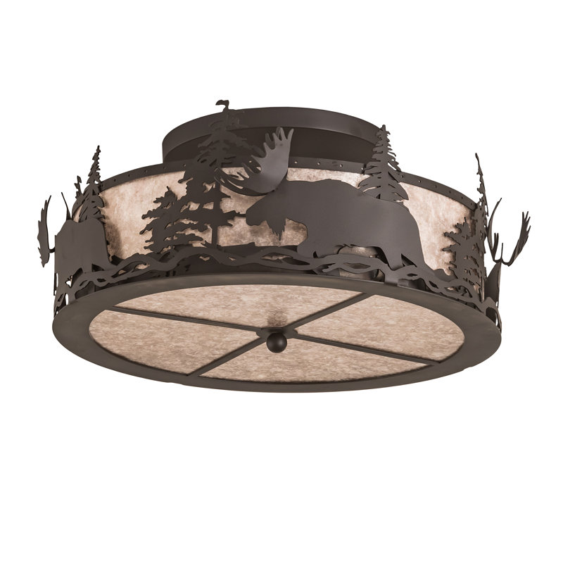 Beltzhoover 4 - Light Semi Flush Mount, Oil Rubbed Bronze