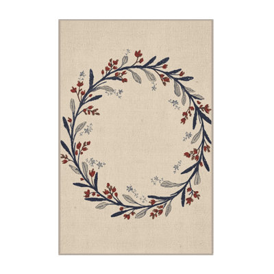Soft Plush Faulk July 4Th Modern & Contemporary Abstract Area Rug in Beige – Beige Binding