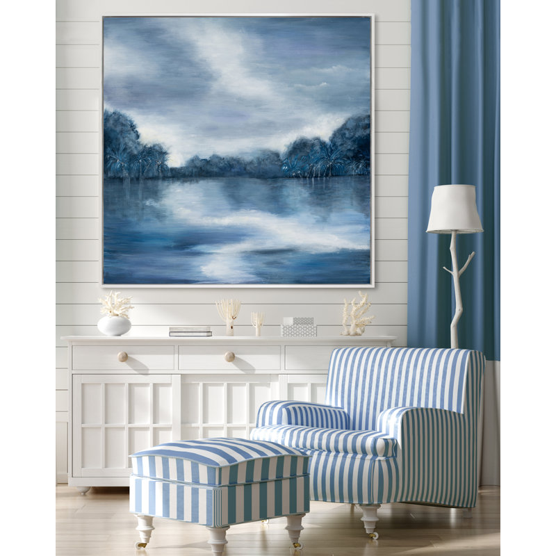 Charleston Marsh 2 Print, White Framed, 30" H x 30" W