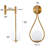 2-Pack Modern Golden Vanity Light