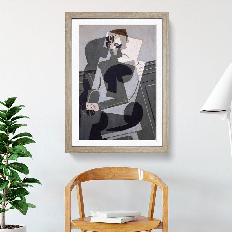 Portrait Josette Gris by Juan Gris - Picture Frame Painting, Oak Framed, 48cm H x 36cm W x 2cm D