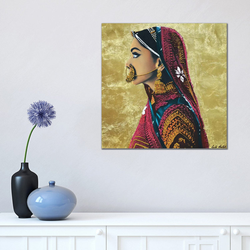 Parvathi by Linda Charles - Painting on Canvas, Wrapped Canvas, 45.72cm H x 45.72cm W x 1.91cm D