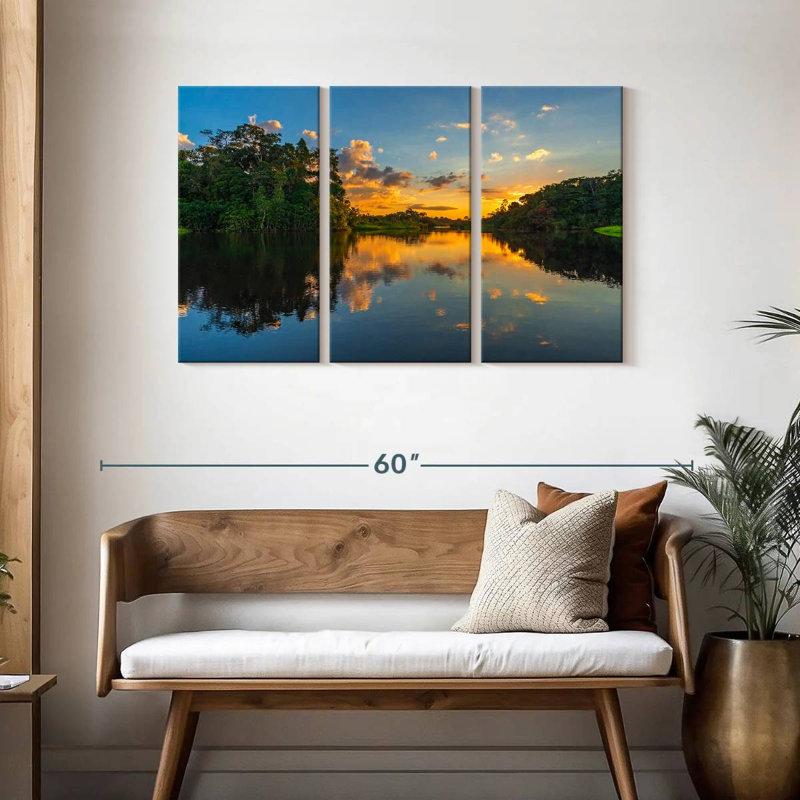 Alvord Amazon River Sunset, 28" H x 45" W