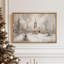 «Rustic Winter Landscape Country Christmas Pine Tree Holiday Decor», reproduction d'art sur toile encadrée-107117875-107117879