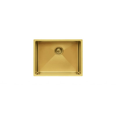 Ukinox 550mm W Single Bowl Stainless Steel Kitchen Sink