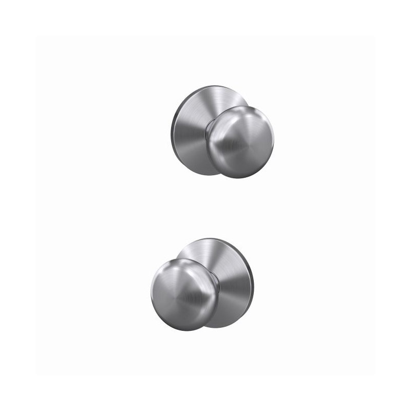 Plymouth Non-Turning Knob with Kinsler Trim, Bright Chrome