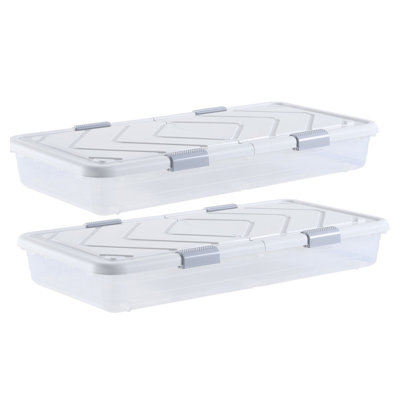 Under Bed Storage with Wheels 39.8x20.1x5.9 Inch Rolling Storage Bags 2 Pack
