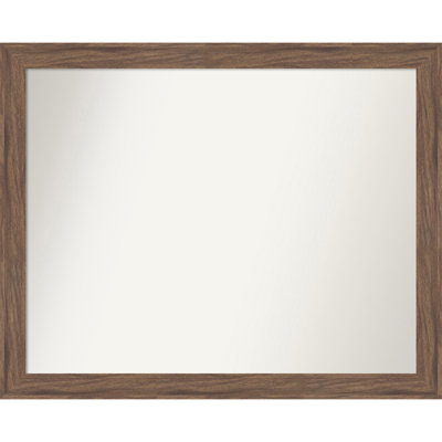 Pia Medium Brown Narrow Non-Beveled Framed Wall Mirror