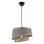 Élégant lustre en métal avec capuchon en tissu, 25,6 po x 25,6 po x 7,9 po | Certifié CE, douille E27 (60 W maximum) | Parfait pour la salle à manger, le salon et le vestibule | Luminaire élégant pour décoration intérieure moderne-1999608638