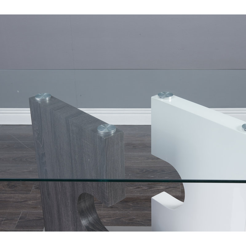 Garstang Rectangular Glass Top Dining Table