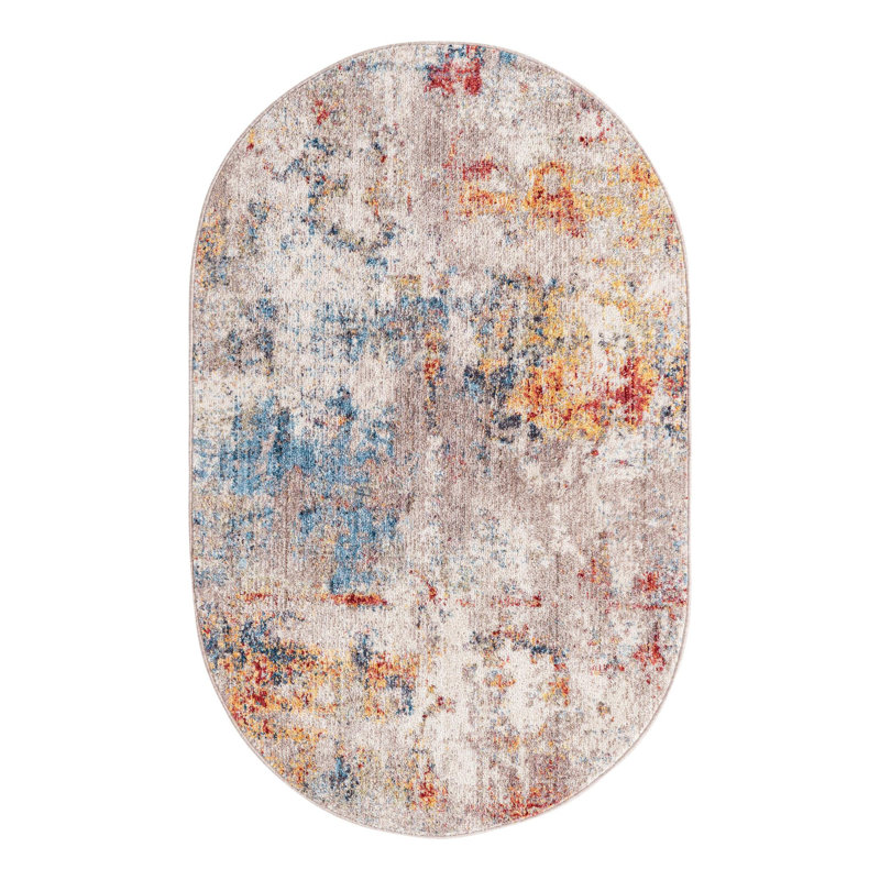 Beaulieu Abstract Indoor Rug, Oval 3'3" x 5'3"