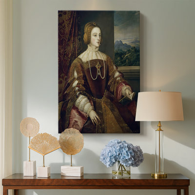 Portrait d'Isabelle du Portugal - Toile tendue par Titian