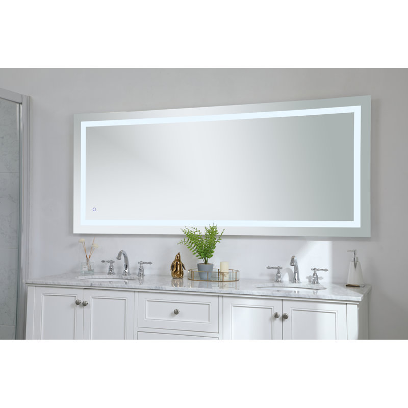 Scoles Flat LED Wall Mirror, 30" H x 72" W x 1.93" D