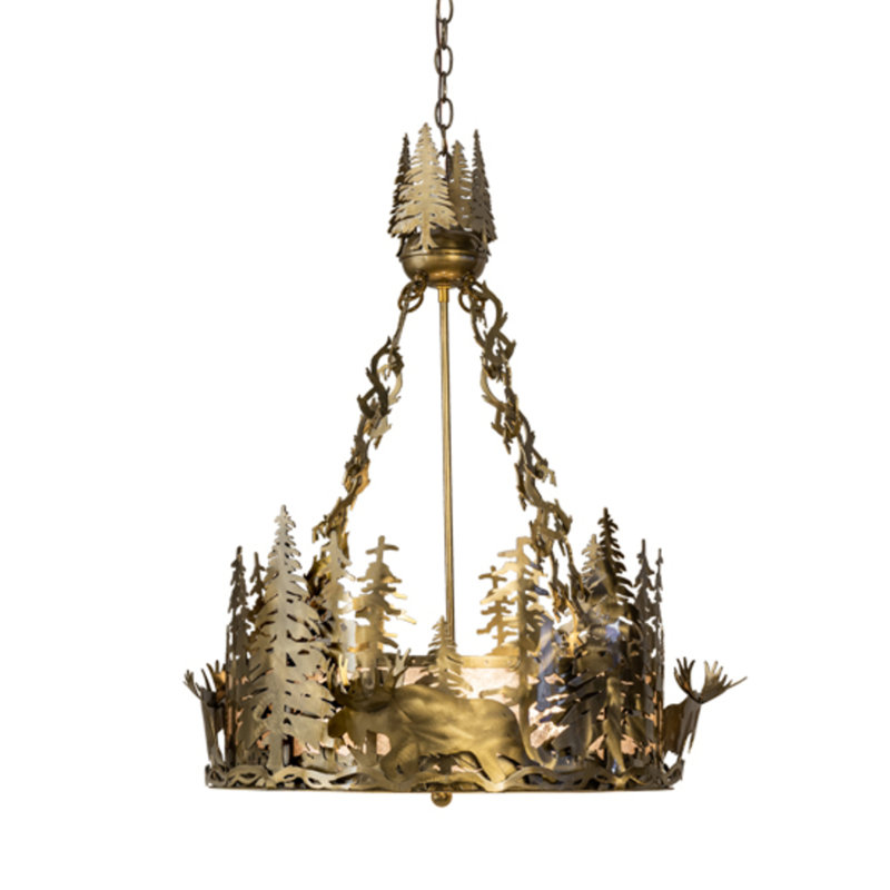 Moose At Dusk 4 - Light Chandelier