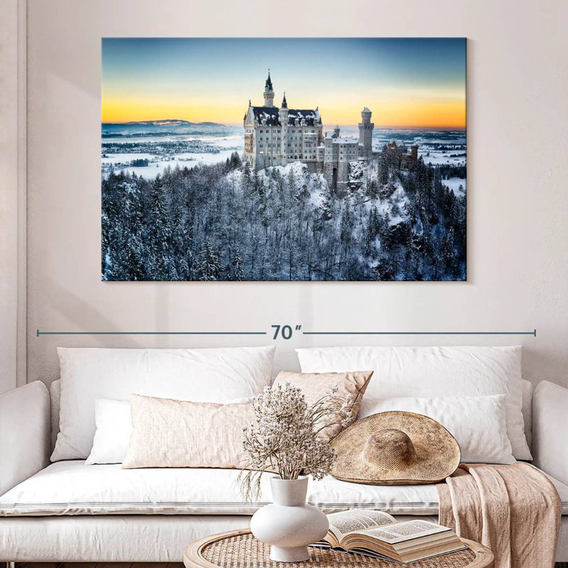 Lilie Winter Neuschwanstein Castle, H 34 po x l 51 po