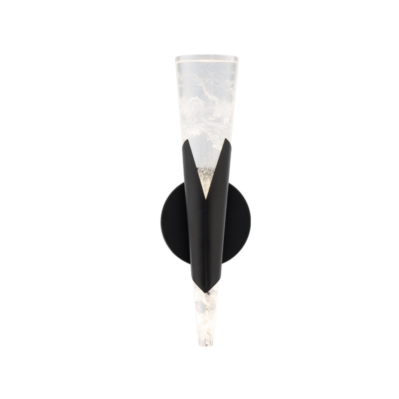 Kilt LED Wall Sconce, Black, 2700K