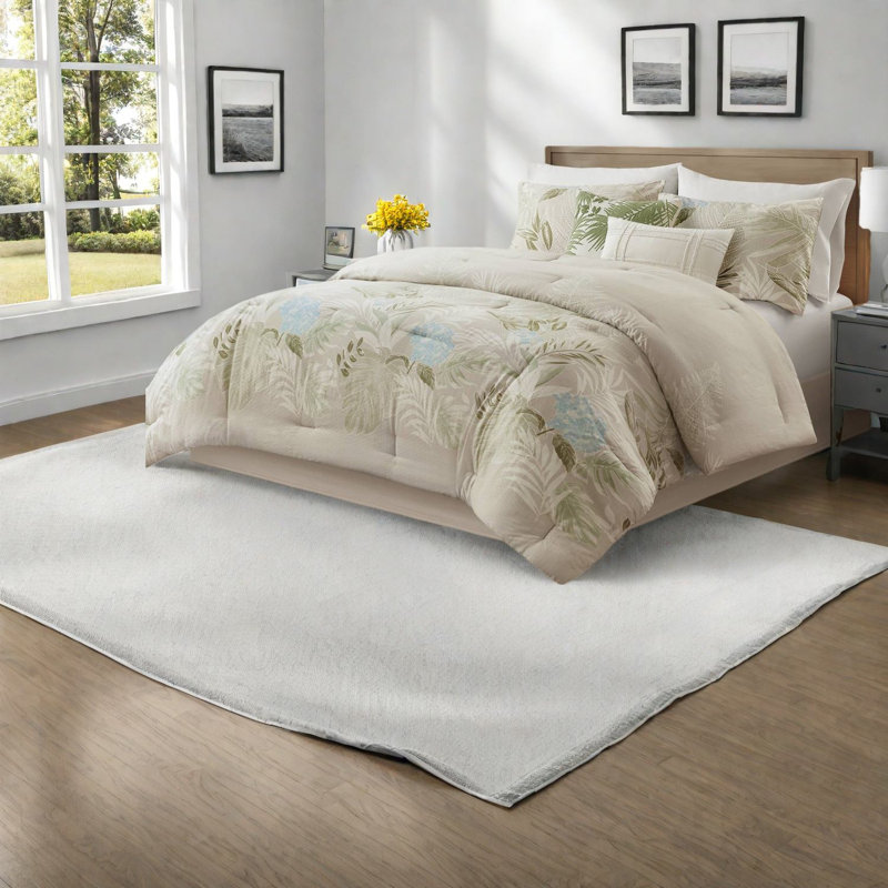 Ensemble de literie pour grand lit surdimensionné en coton de qualité supérieure avec coussins décoratifs, design bord de mer