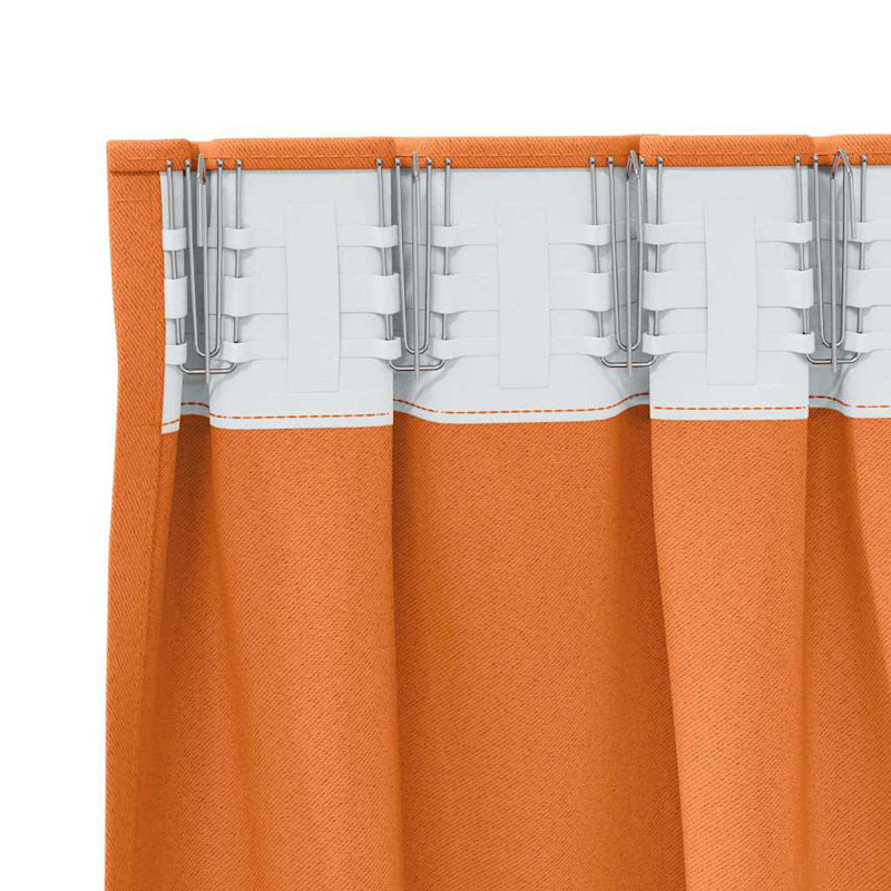 Blackout Curtain, 175cm Width x 140cm Drop, Orange