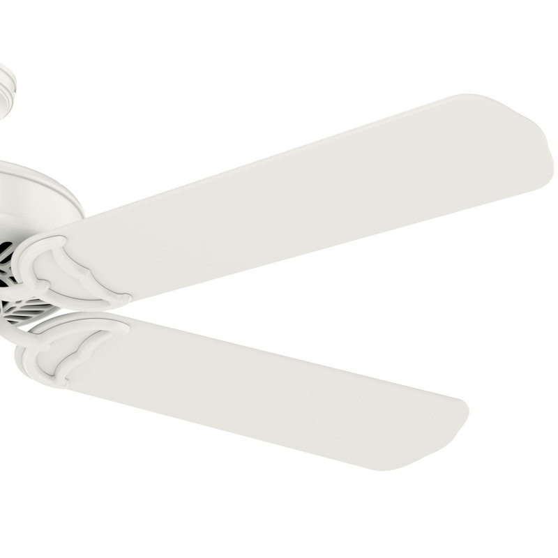 54" Panama 5 - Blade Standard Ceiling Fan with Wall Control, White