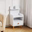 36.5cm W MDF Wood, Metal Bedside Table