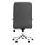 Chaise de bureau chromée rembourrée avec roulettes-625833080