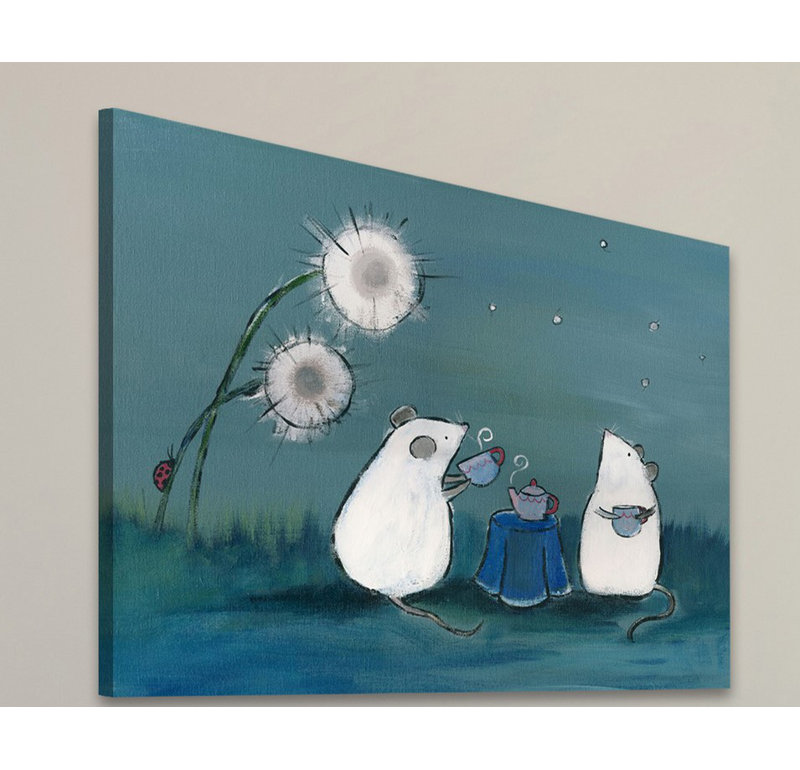 «Andrea Mouse Tea Party» par Andrea Doss, reproduction sur toile tendue, H 24 po x l 36 po x P 1,5 po
