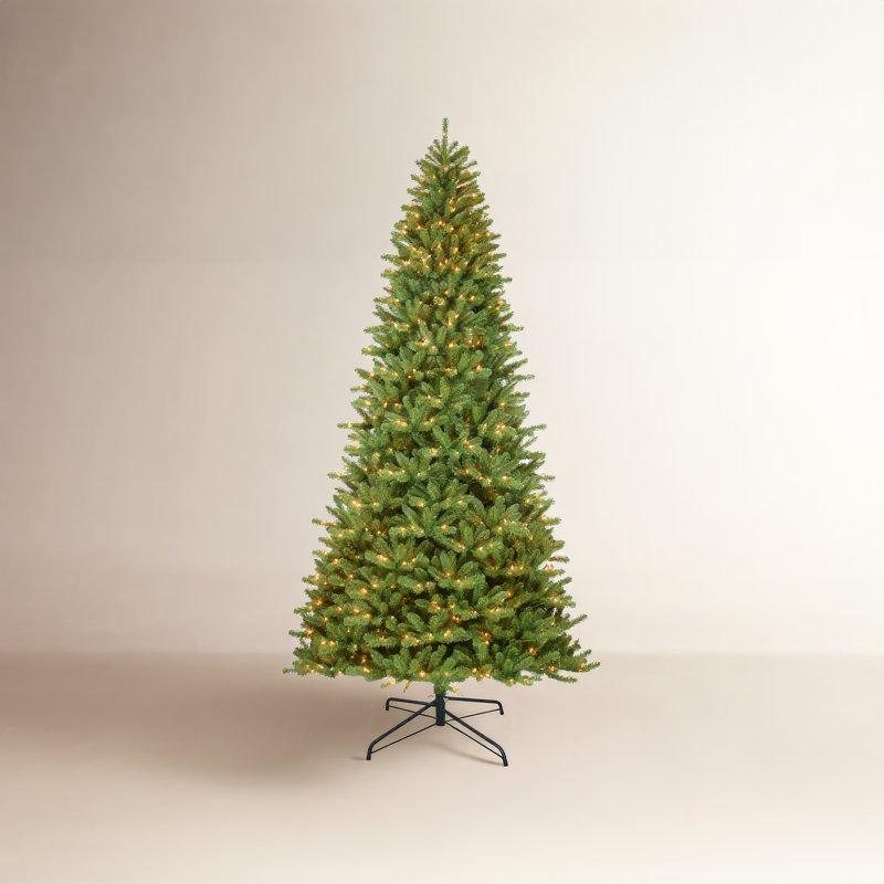 Sapin de Noël vert avec lumières, H 12 pi