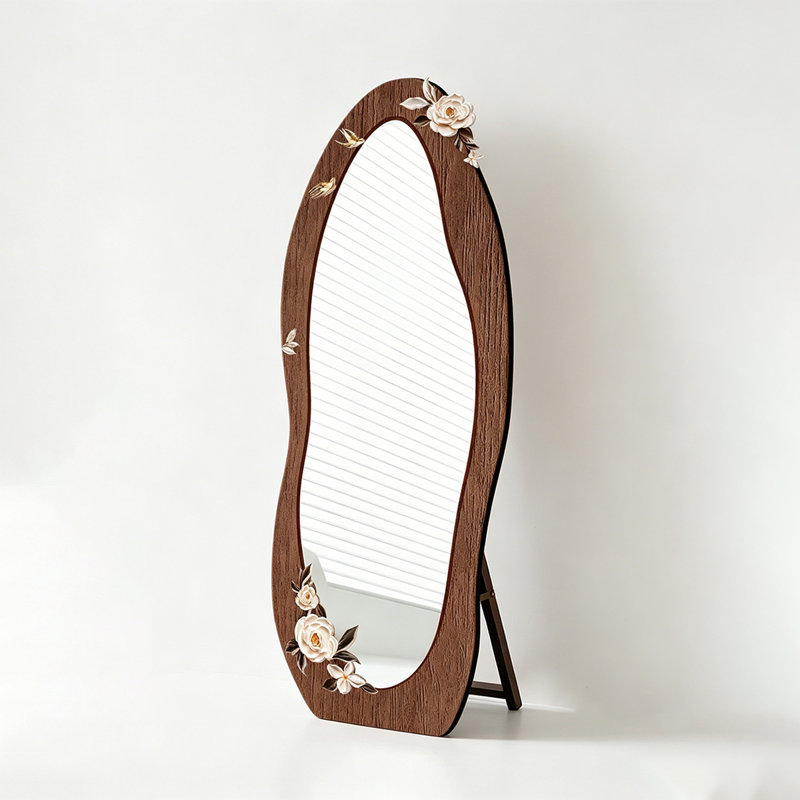 French Vintage-Style Irregular Explosion-Proof Full-Length Mirror