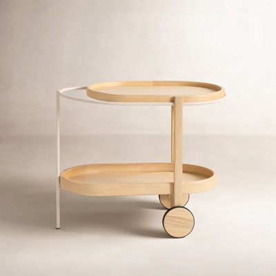 Trianna Wood 2 Shelf Bar Cart