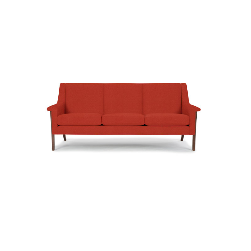 Arlo Sofa, Walnut, Smoke Polyester