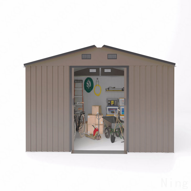Two Daylight Windows, A Practical And Thoughtful Gift,Two Colors Can Be Freely Selected Storage Sheds, Brown