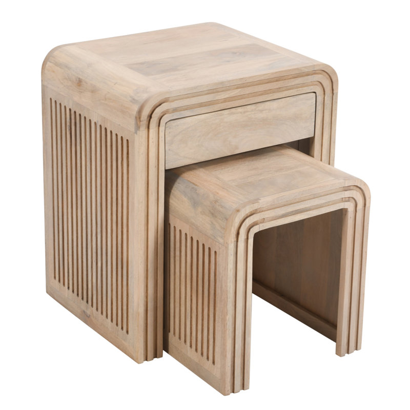 Nazaire Solid Wood Nesting Tables