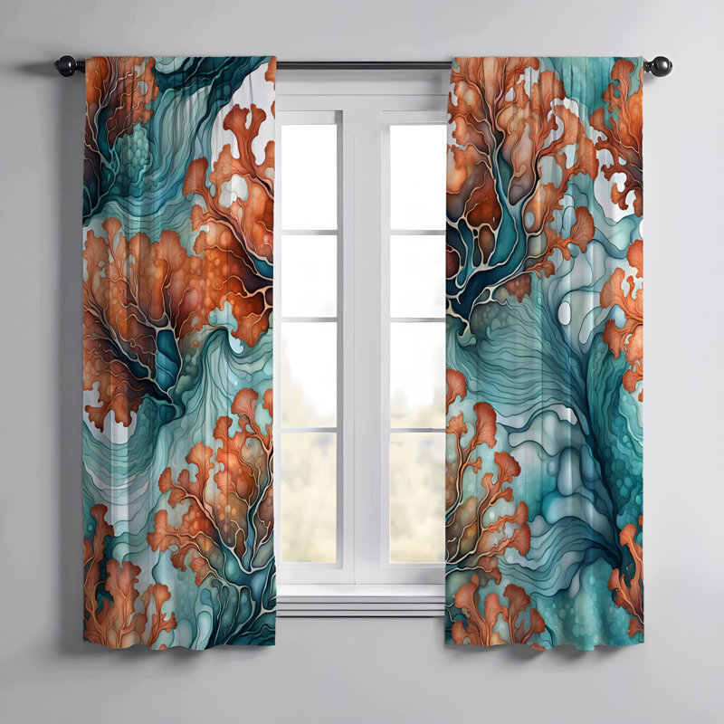 Paire de rideaux semi-transparents en polyester Eliannie, L 40 po x L 82 po