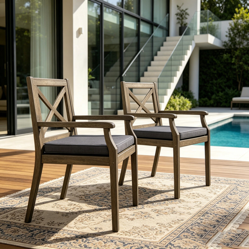 2PCS Patio Lounge Chair, Grey