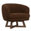 Chaise d'appoint pivotante rouge chili
