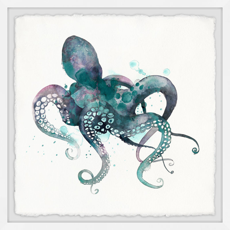 Tentacles I - Single Picture Frame Print, 41cm H x 41cm W x 3.81cm D