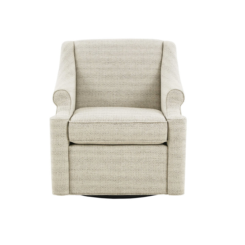 29,85 po Fauteuil oscillant large brun clair avec fauteuil en bois massif et coussin à 360 degrés