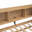 Lit de jour pour enfants avec lit gigogne caché et rangement pour tête de lit, lit d'enfant multifonctionnel en lattes de bois massif pour petits espaces - Bois-1752628253