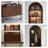 Nut-Brown Modern Solid wood rotating bookshelf