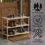 Étagère à chaussures en bois à 3 niveaux pour garde-robe, salle de bain, vestibule Lavish Home