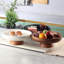 Bol à fruits en bois d'acacia avec piédestal | Diamètre de 12 po | Bol décoratif utilisé comme pièce maîtresse pour le comptoir de cuisine ou la table de salle à manger | Décoration de table en bois
