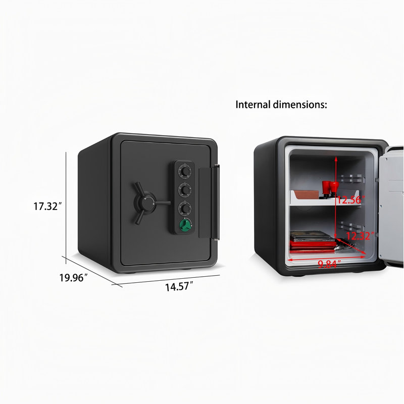 Small Fireproof Waterproof Anti-theft Mechanical Combination Lock Safe